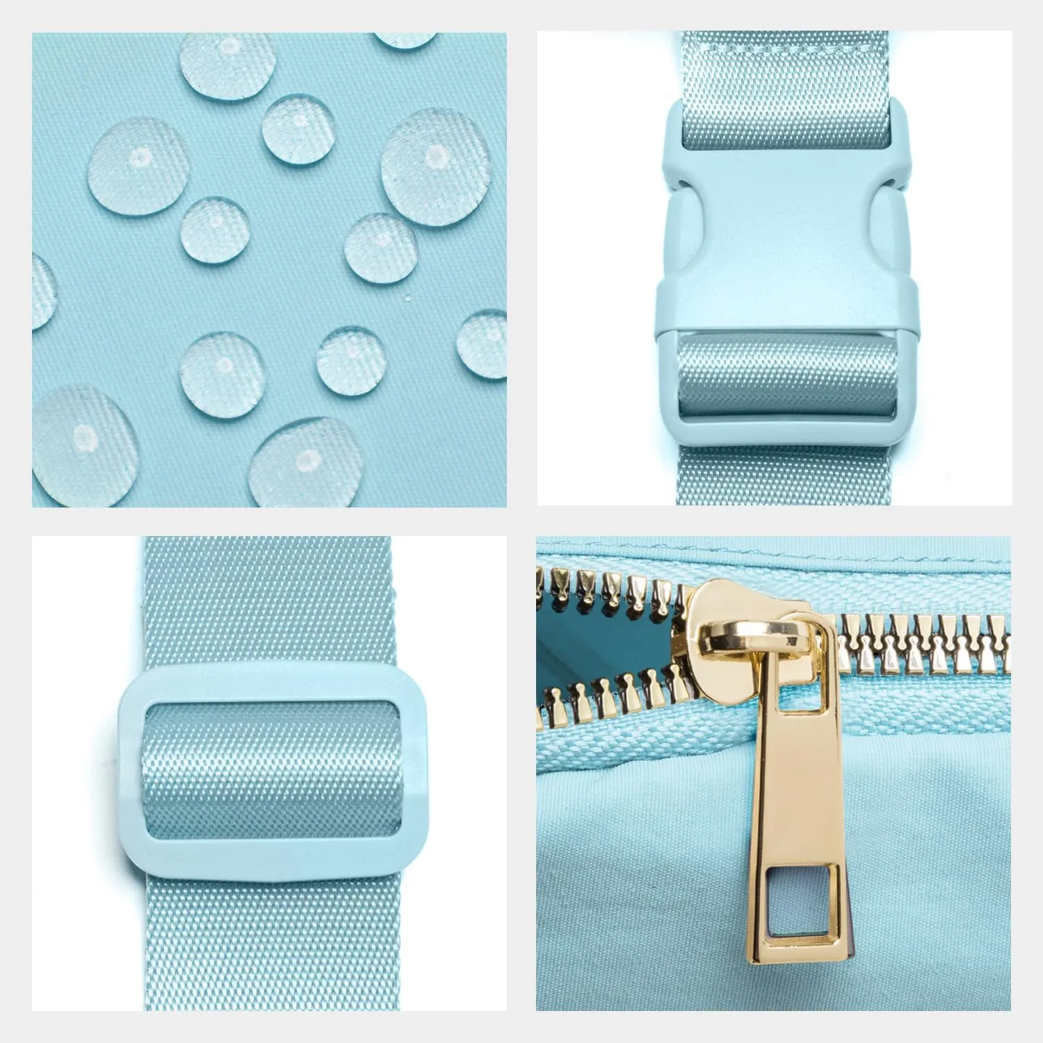 Gitus Gifts for 7 8 9 10 11 Year Old Girls Belt Bag Fanny Pack Crossbody Bags with Initial Letter Patch Birthday Gifts for Daughter Sister Friends Teen girls (Icing Blue-L)