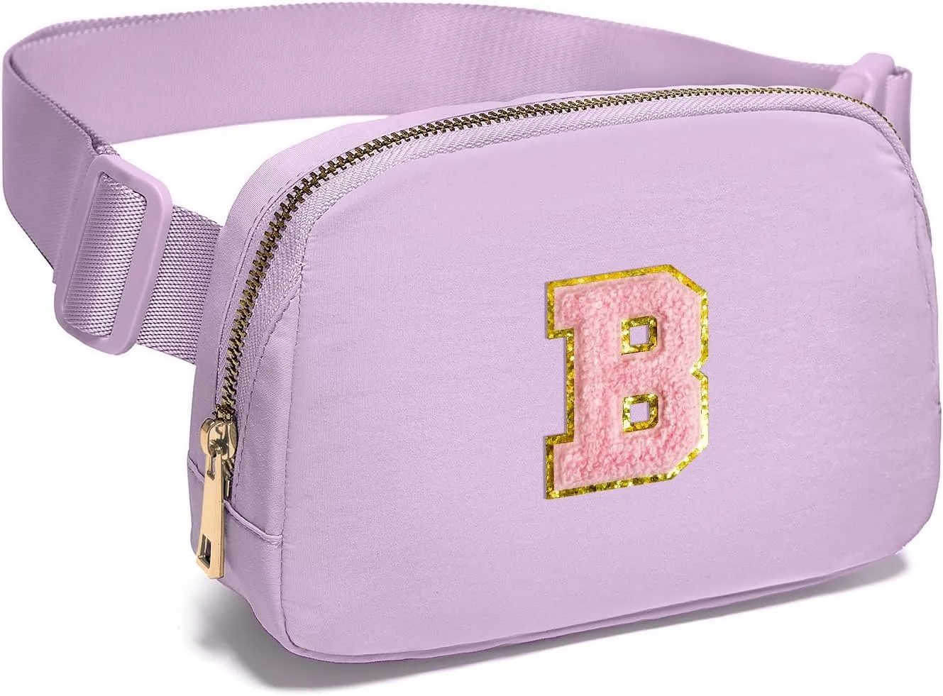 Gitus Initial Belt Bag Fanny Pack Crossbody Bag for Girls Birthday Gifts Age 8-10 Teen Girl Gifts Trend Stuff Personalized Letter Gifts for Daughter Sister (Lavender-B)