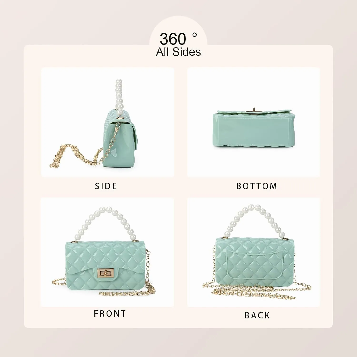 Gladdon Mini Quilted Crossbody Bags for Teen Girls Shoulder Purses Chain Strap Handbags Birthday Gift for Girl