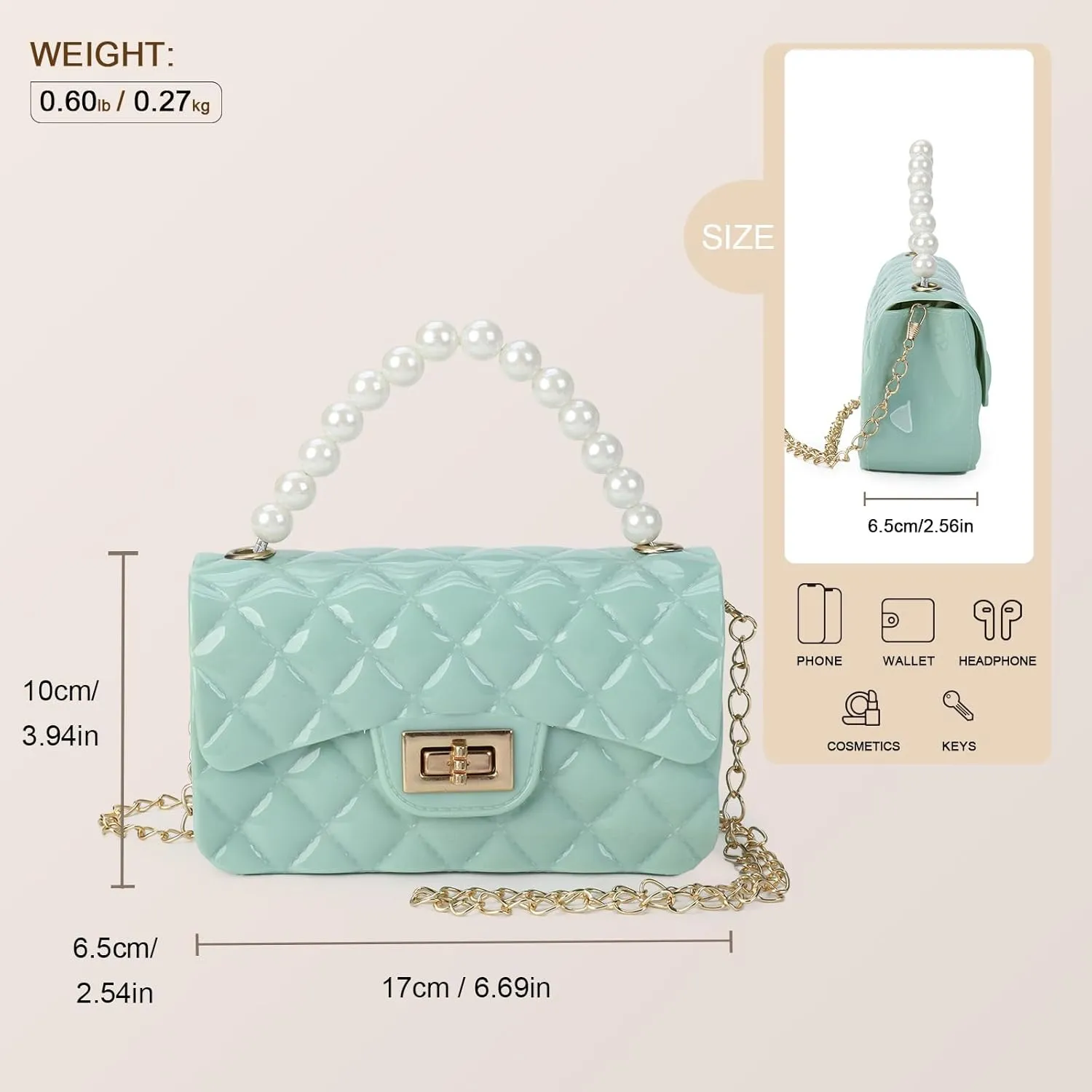 Gladdon Mini Quilted Crossbody Bags for Teen Girls Shoulder Purses Chain Strap Handbags Birthday Gift for Girl