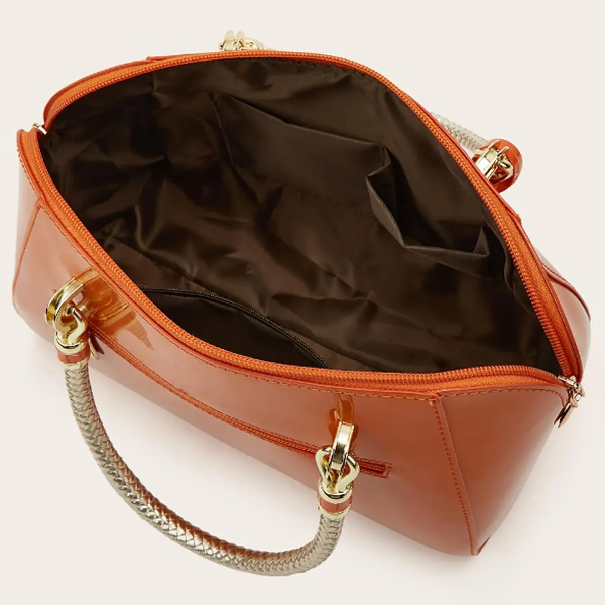 Glossy Women Handbag Patent Leather Large Size Top-Handle Bag Shiny Shoulder Bag Tote Evening Purse Party Satchel