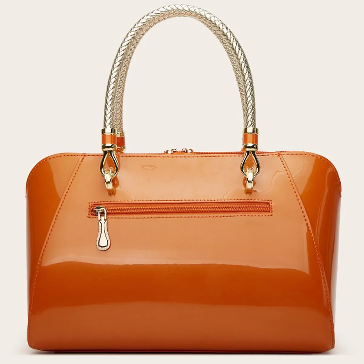 Glossy Women Handbag Patent Leather Large Size Top-Handle Bag Shiny Shoulder Bag Tote Evening Purse Party Satchel