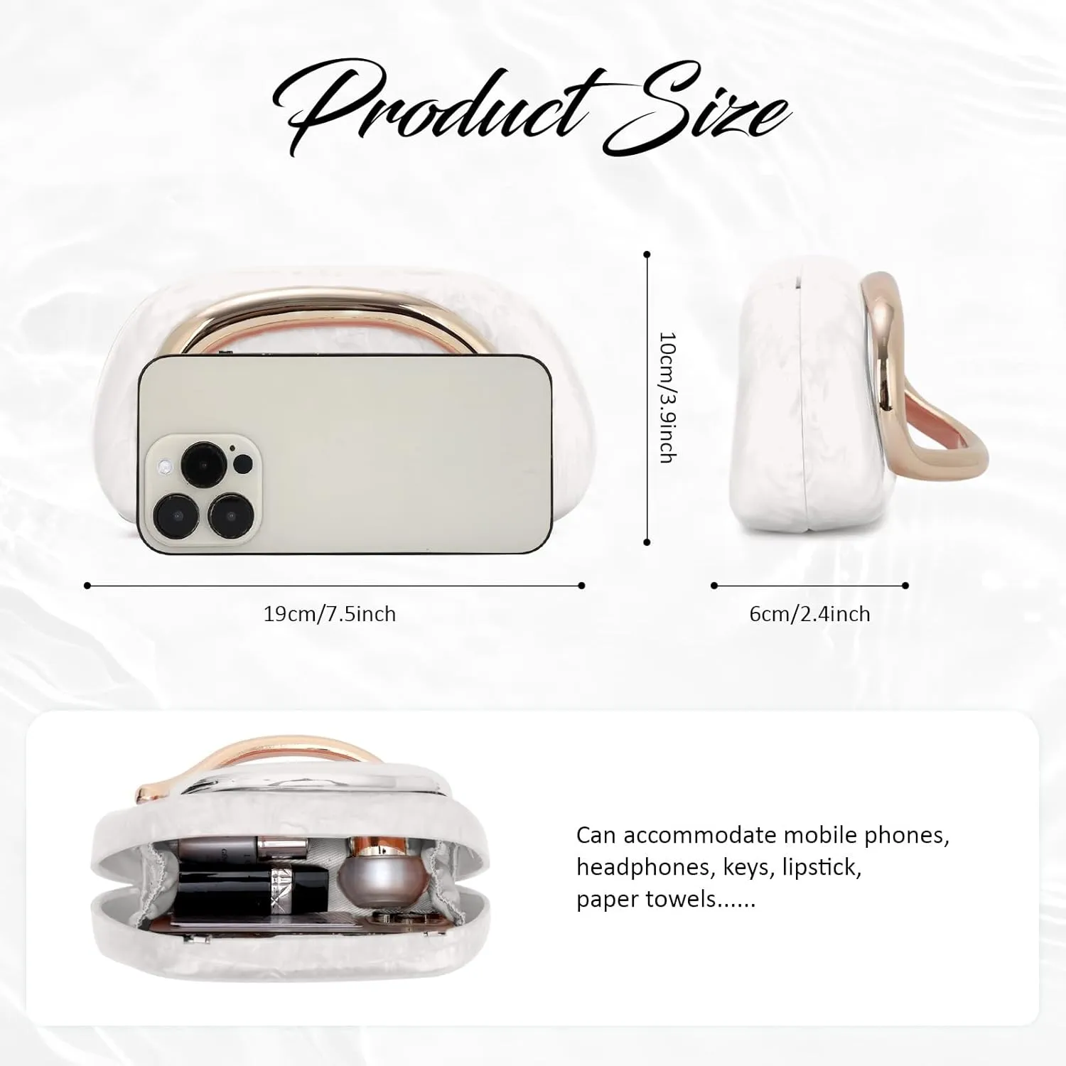 GOKTOW Acrylic Clutch Purse with Removable Chain for Women Evening Formal Wedding Party