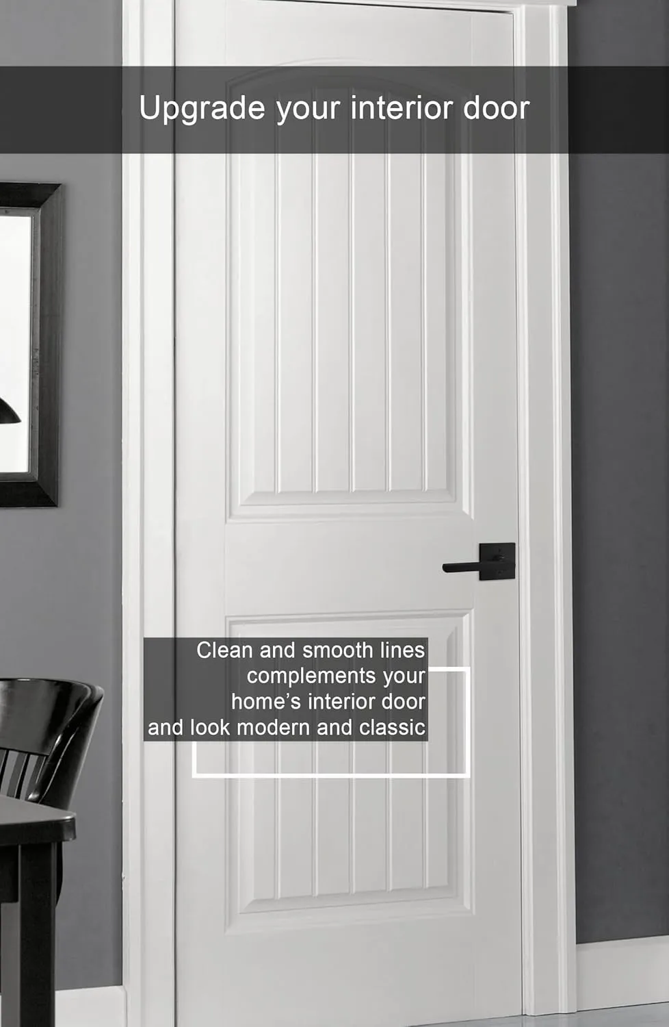 goldenwarm Matte Black Dummy Door Handles, Black Door Handles Dummy(4 Pack)