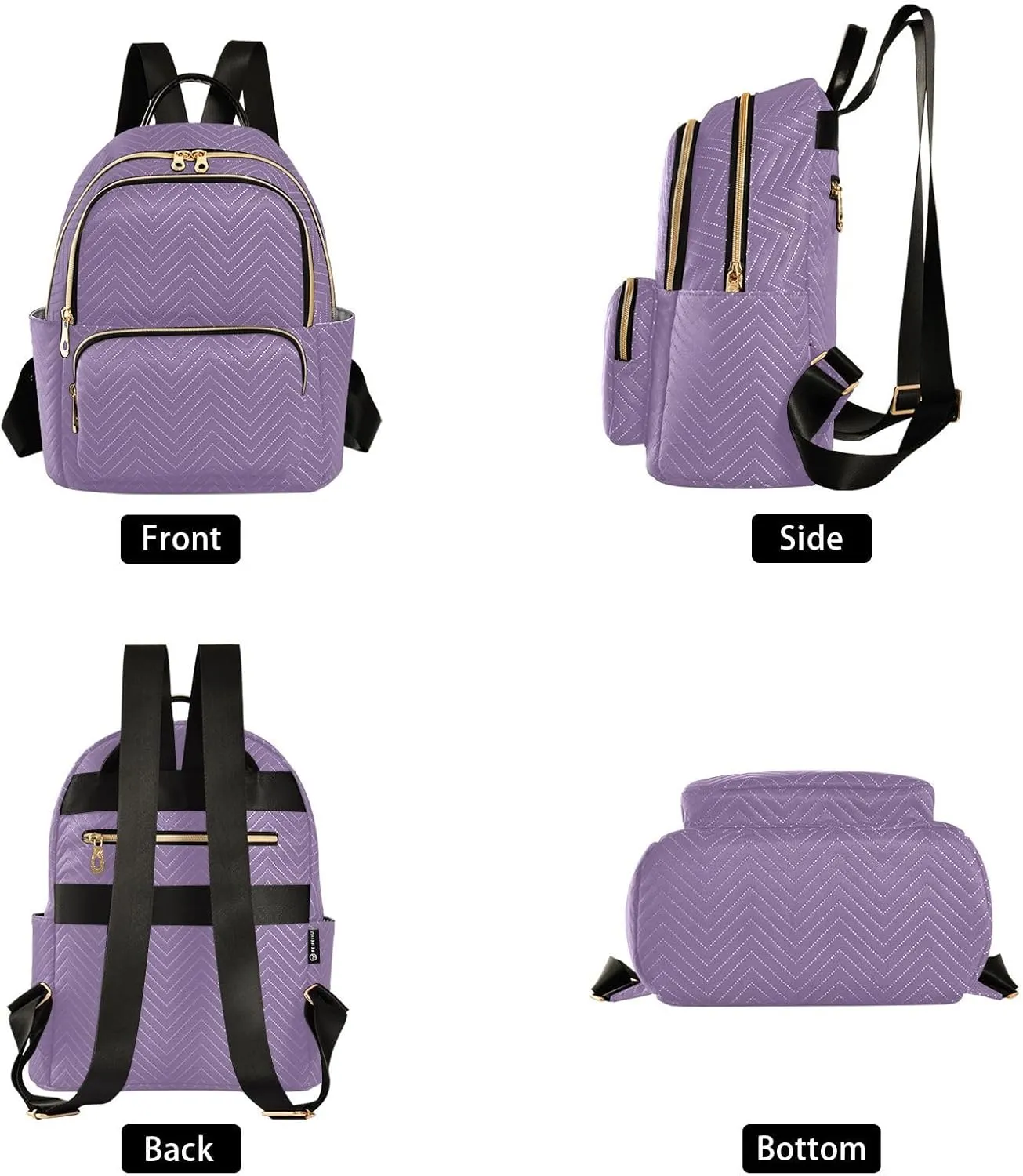 Grape Purple Backpack Purse for Women Travel Backpack with Anti-theft Back for Camping Work M