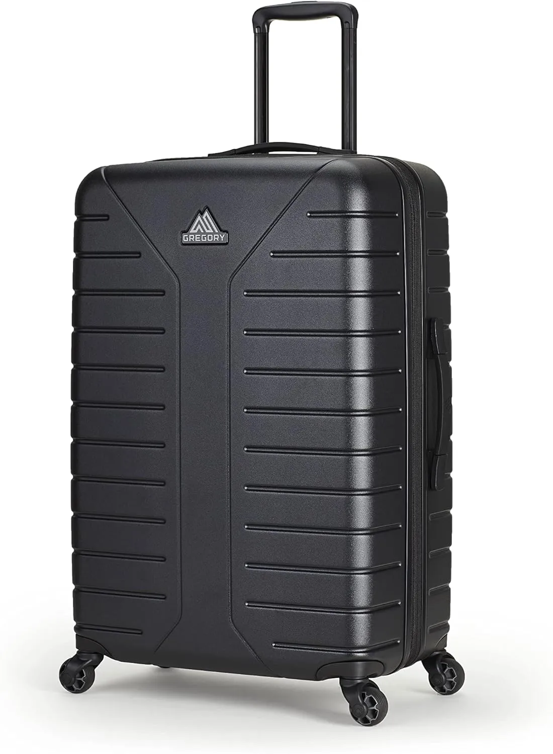 Gregory Quadro Hardcase 28 Inch Hardshell Travel Check Luggage, TSA Lock, Collapsible Handle, Total Black