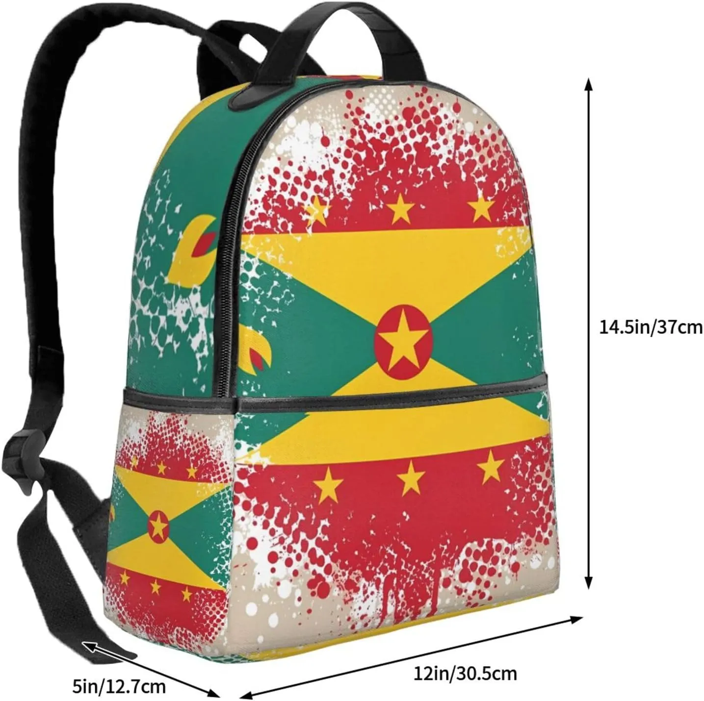 Grenada Flag Casual Backpacks Laptop Backpack Carry-on Daypack Sports Travel Rucksack Lightweight Working Bag for Outdoor Hiking Cycling Walking