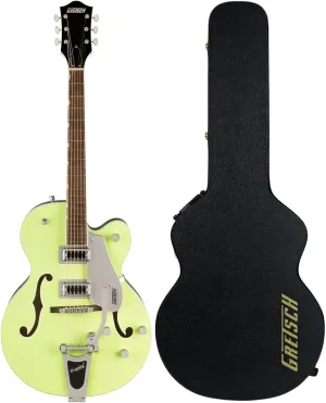 Gretsch G5420T Electromatic Hollow Body Electric Guitar (TwoTone Anniversary Green) with Bigsby Tremolo - Dual-Coil Pickups, Hollow Body Design Bundle with Protective Hardshell Case (2 Items)