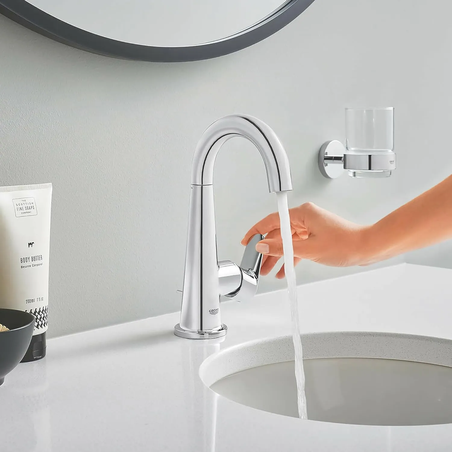 GROHE 23837000 Veletto Single-Handle 4-Inch Centerset Bathroom Faucet, 1.2 GPM, Chrome