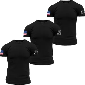Grunt Style USA Full Color Basic Men's T-Shirt Pack