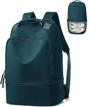 Gym Backpack for Women, Gym Bag with Shoe Compartment, Waterproof Lightweight Sports Yoga Travel Backpack with Wet Pocket, Blue