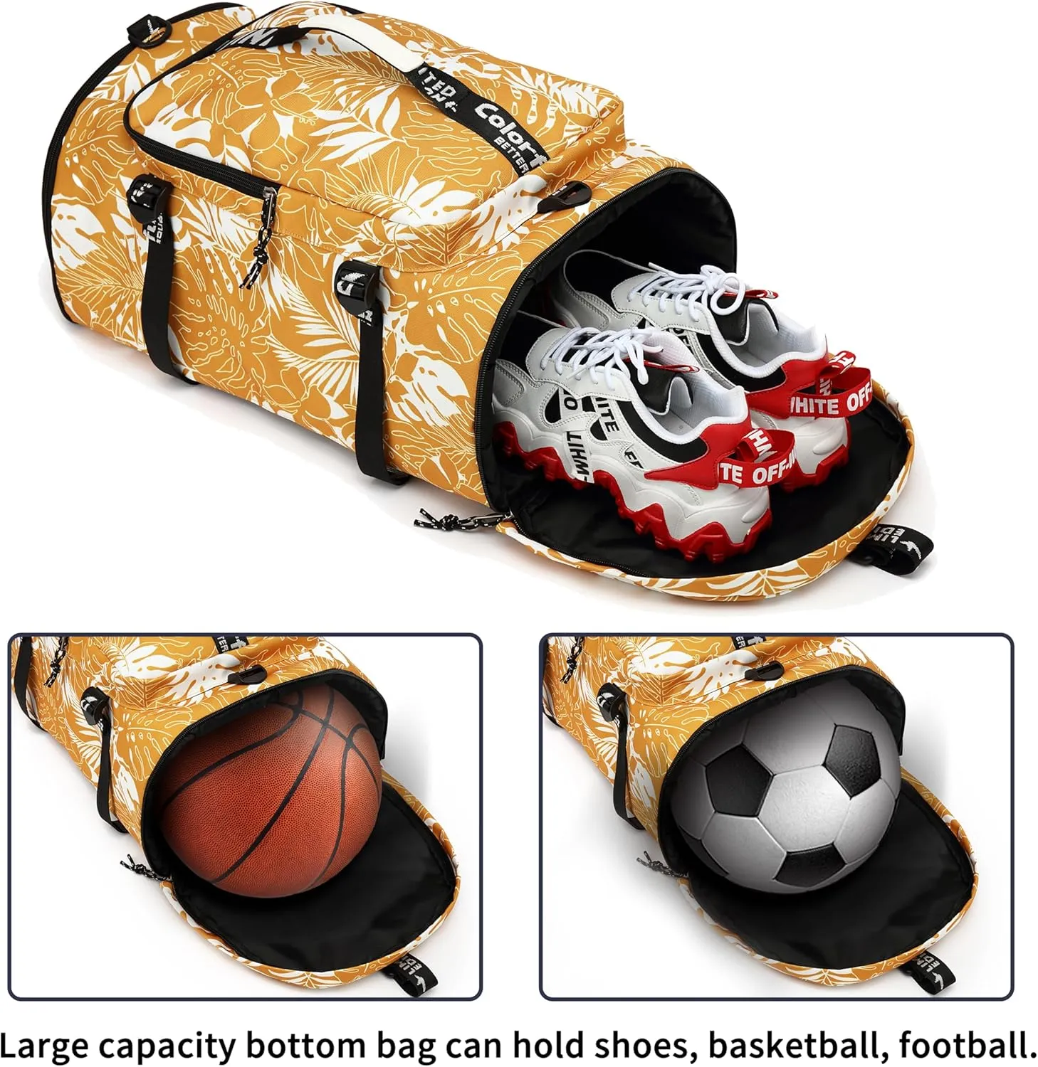 gym duffel bag backpack wrestling bag with shoe compartment 4 kinds of back method waterproof sports walking laptop