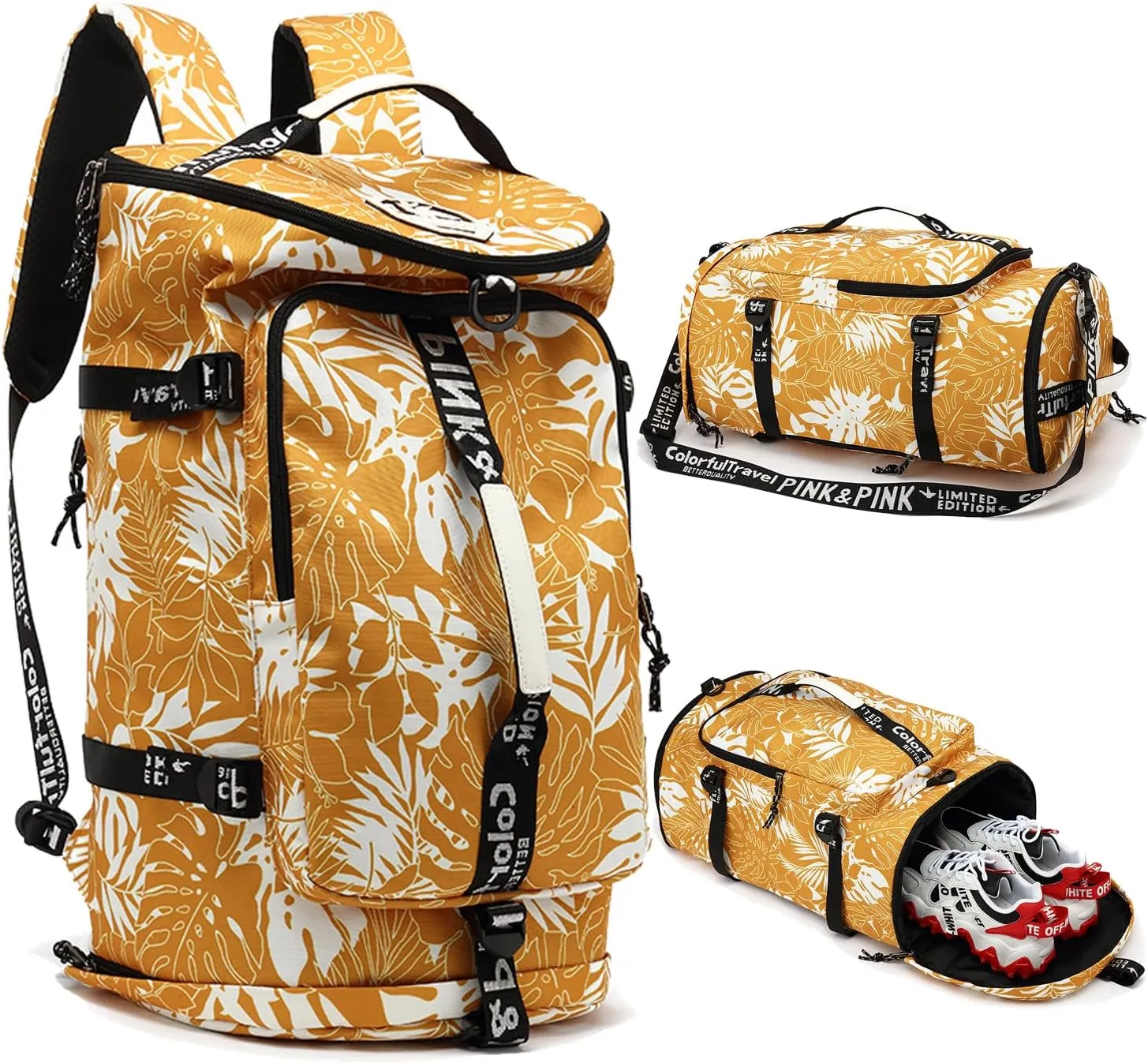 gym duffel bag backpack wrestling bag with shoe compartment 4 kinds of back method waterproof sports walking laptop