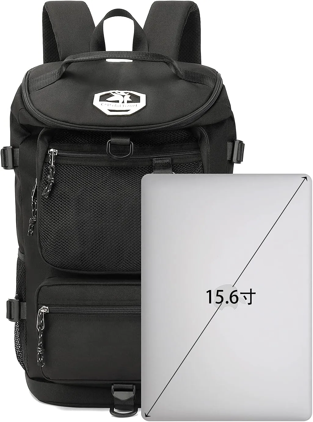 Gym Duffle Bag Backpack 4-Way Waterproof with Shoes Compartment for travel Sport Hiking laptop (Black)