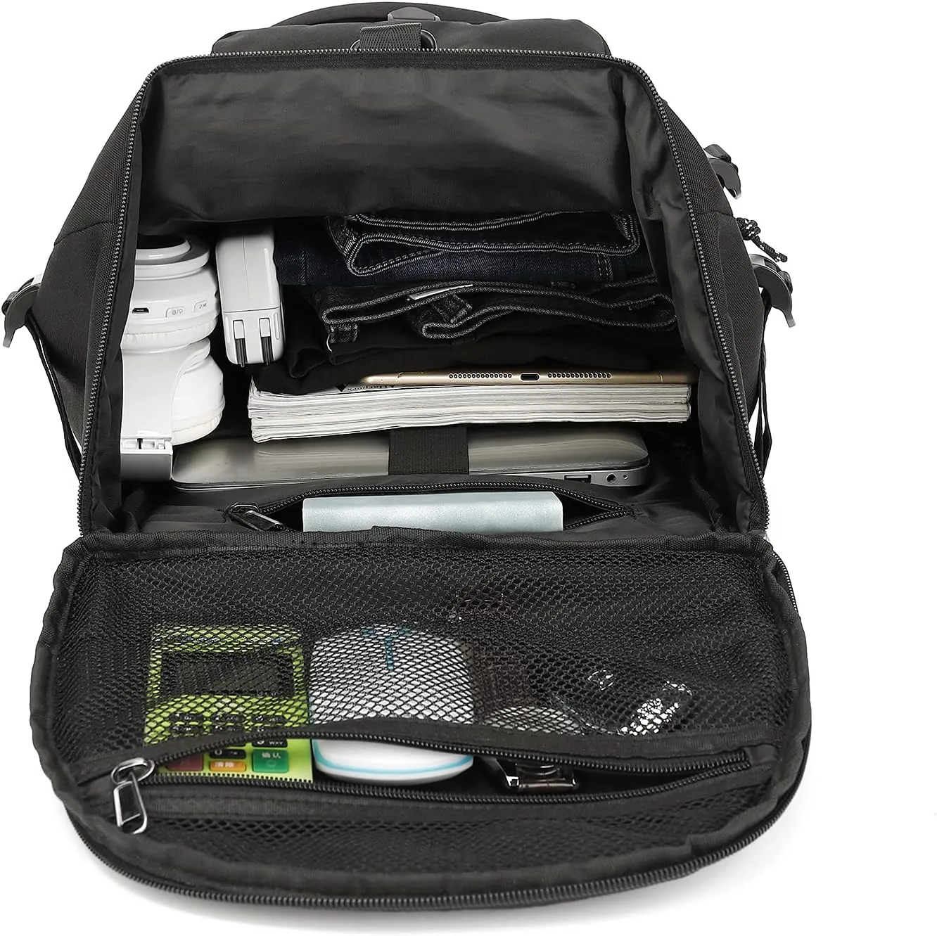 Gym Duffle Bag Backpack 4-Way Waterproof with Shoes Compartment for travel Sport Hiking laptop (Black)