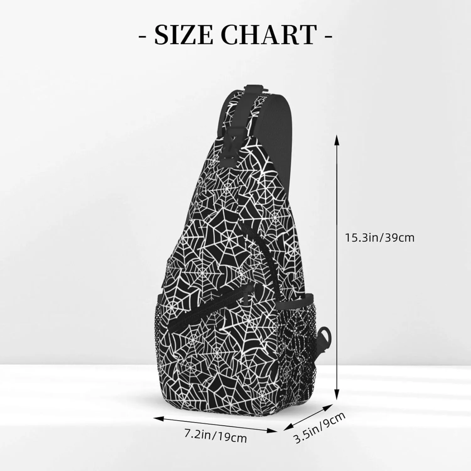 Halloween Spider Web Crossbody Bags Cross Men Chest Bag Adjustable Sling Backpack Shoulder Bag For Women Cycling Travel Sport Hiking