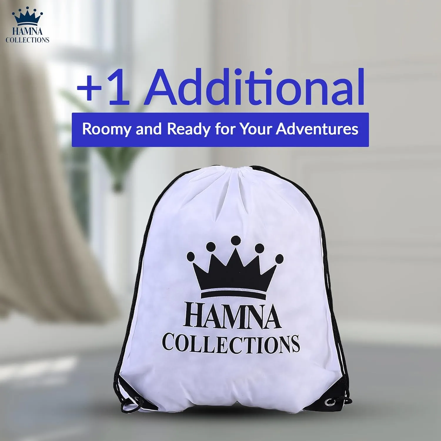 Hamna Collection Heavy Duty 4 Extra Large Blue Moving Bags With Handles, Zippers & Laundry Bag, Waterproof Storage Totes, Alternative to Box and Bin