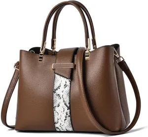 Handbag for Women Large Capacity Tote Bag Snake Leather Shoulder Bag Tote Top Handle Handbag Crossbody Bag