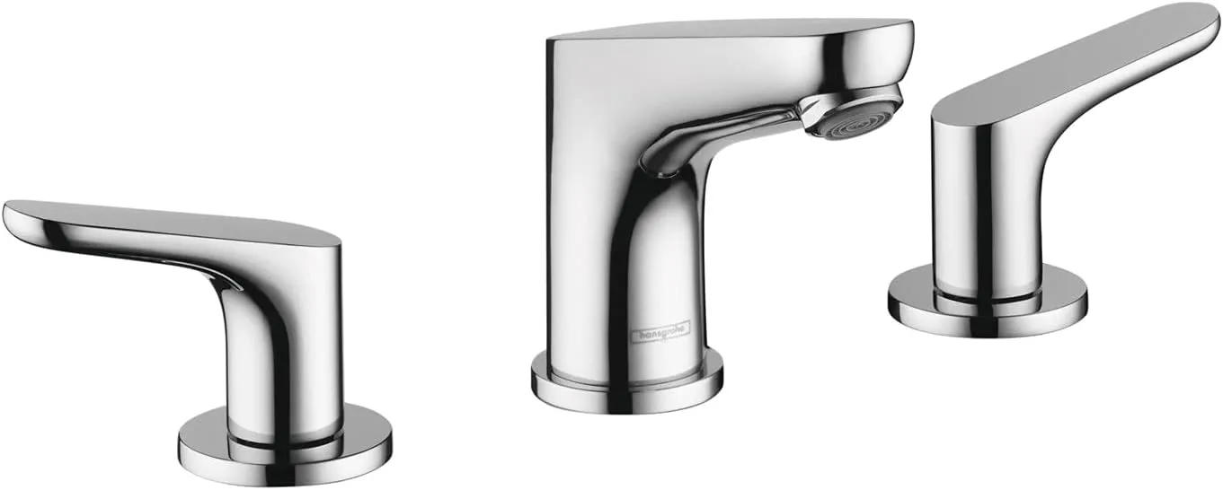 hansgrohe Focus Modern-Handle-Hole 5-inch Tall Sink Chrome, 04809000 Widespread Bathroom Faucet