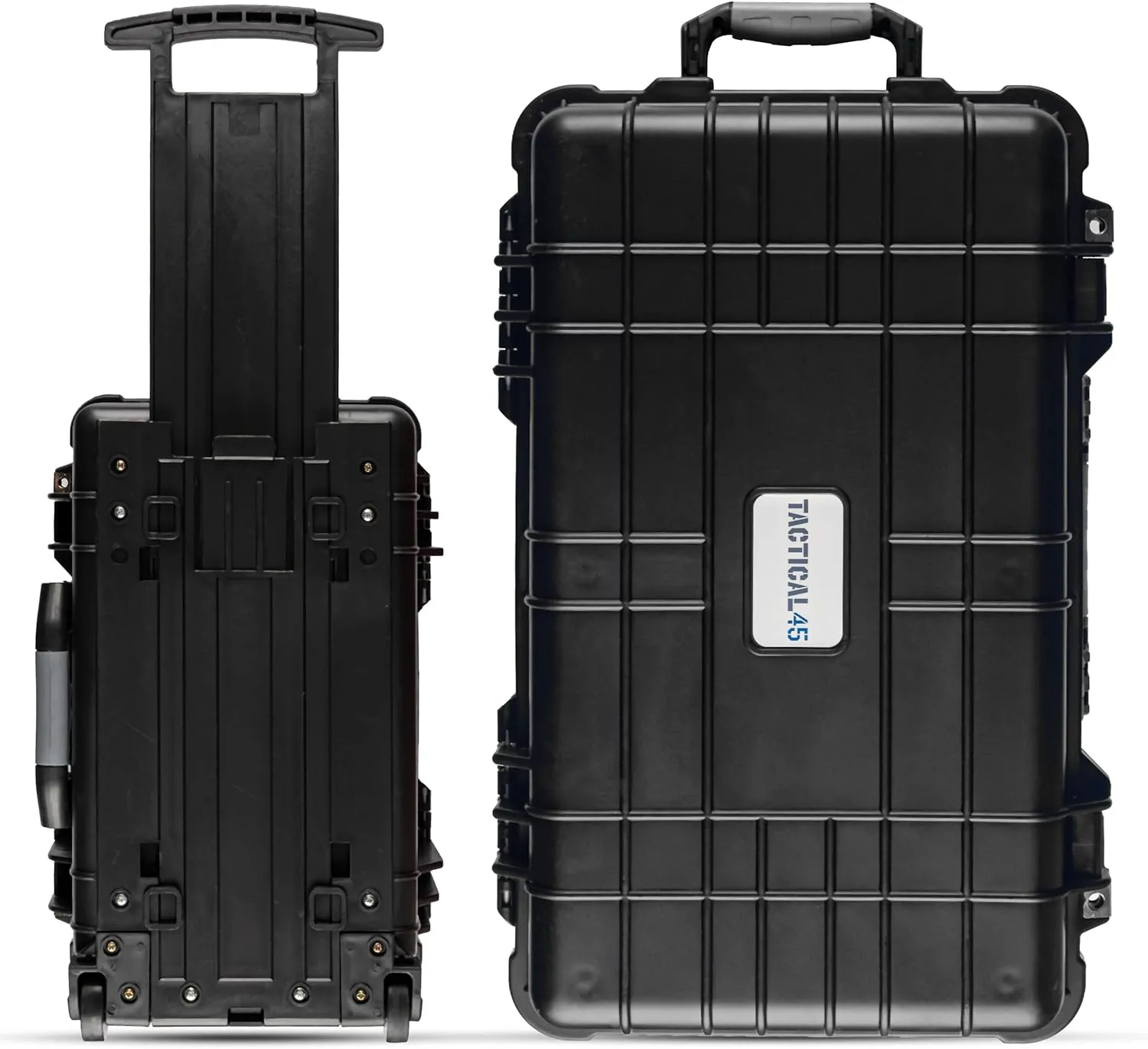 Hard Case with Foam - 22.4 x 14 x 9.4in Wheeled Hard Shell Waterproof Storage Case with Pluck Padding Protective Latching Suitcase for Rifles, Cameras, Handguns, Drones, and Electronics