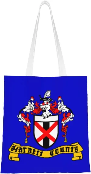 Harnett County Flag Tote Bag for Women Canvas Shopping Bags Reusable Large Capacity Casual Shoulder Handbags Grocery Bags