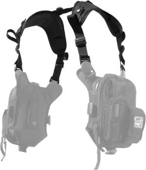 Hazard 4 Covert RG Multi-Configuration Small Pack System - Escape Chest Pack, Loader Chest Pack, Covert Anatomic RG Padded Deluxe Shoulder Harness - Tool Kit, Camera, Cycling, Flashlight - Black