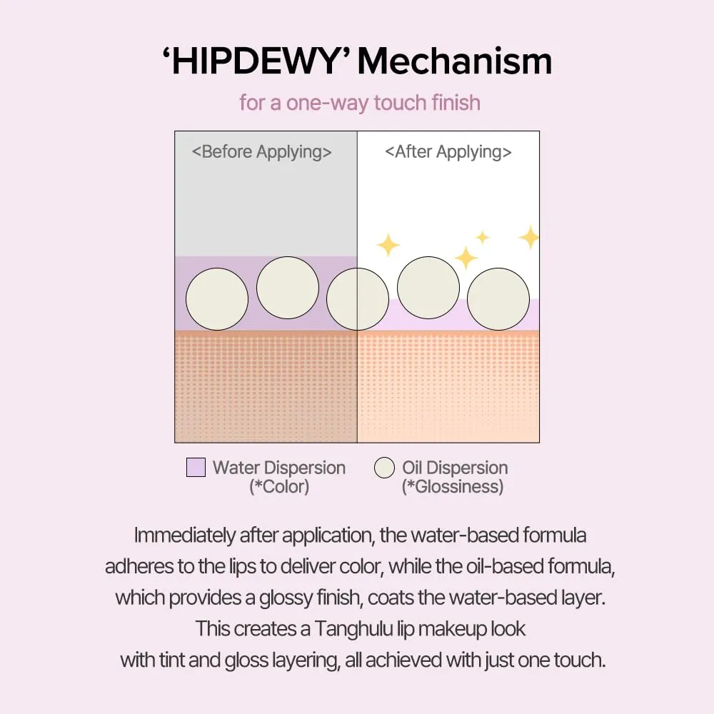 Heart Percent Dote On Mood One Way Glowy Tint, Glass-like High Shine Glossy Finish w/Long-Lasting Luminous Color Lip Stain for Glowy Look, #08. Earthy Brown