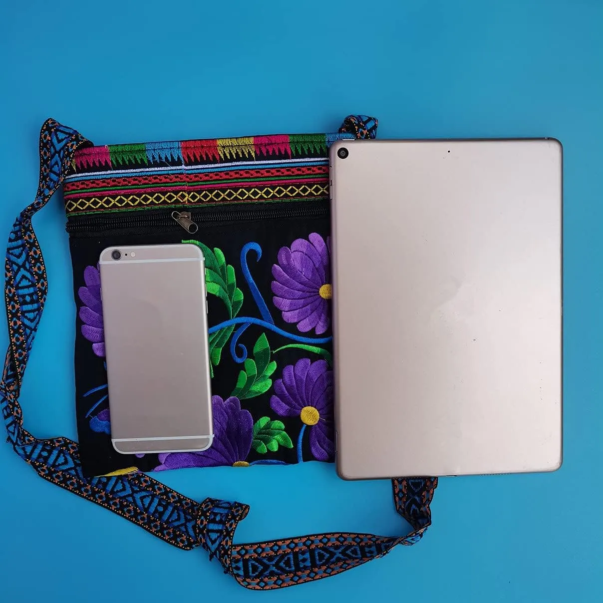 Hobo Crossbody Bag for women, Vintage Ethnic Tribal Embroidered Boho Hippie Tote Handbags Shoulder Purse