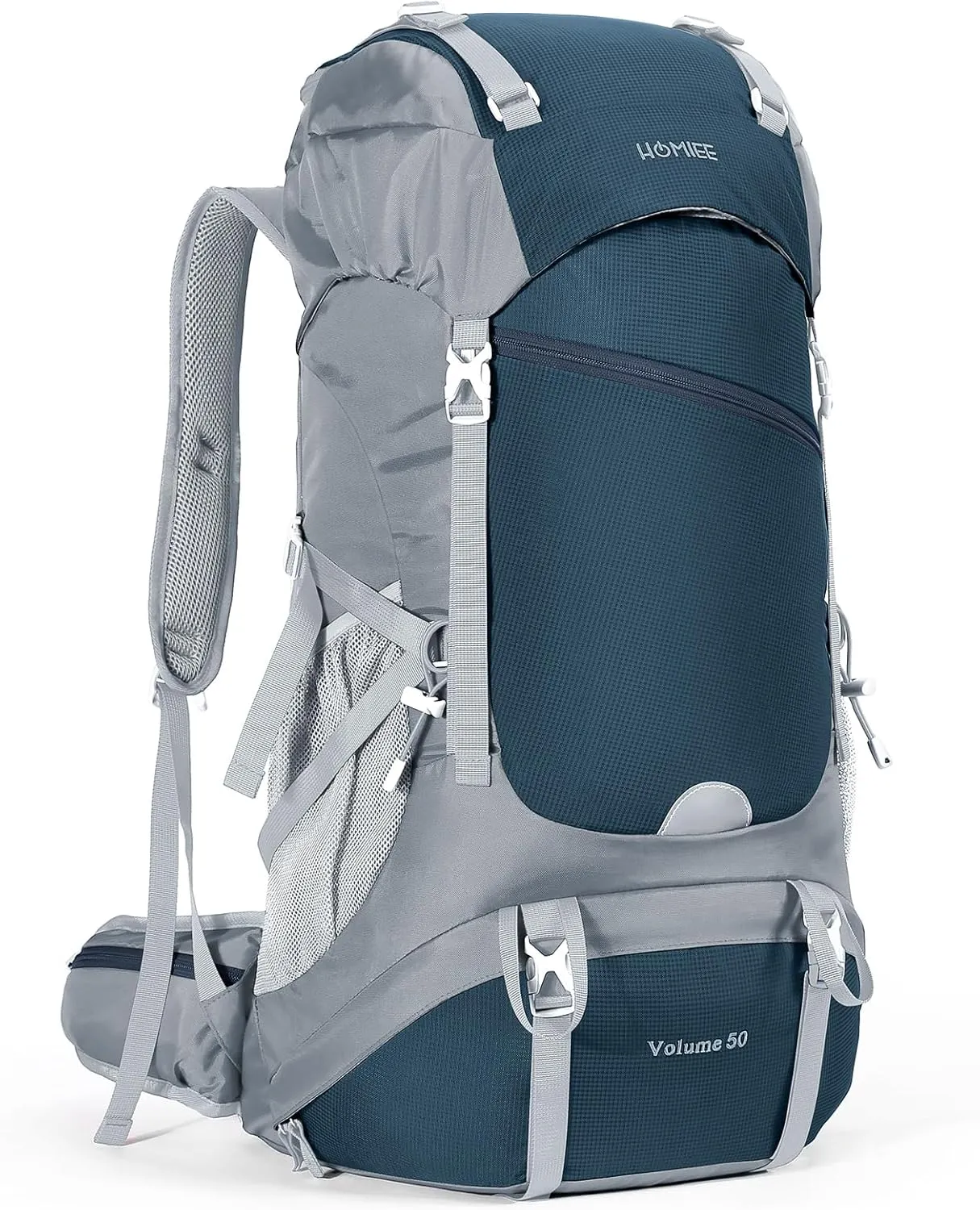HOMIEE 50L Hiking Backpack Travel Bag Waterproof Camping Rucksack with Rain Cover Lightweight Backpacking Backpack