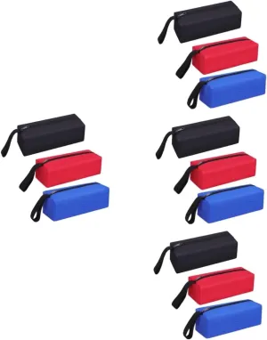 HOMSFOU 4sets Maintenance Tool Bag Small Tool Storage Pouch Zipper Multi-purpose Organizer for 3pcs*4