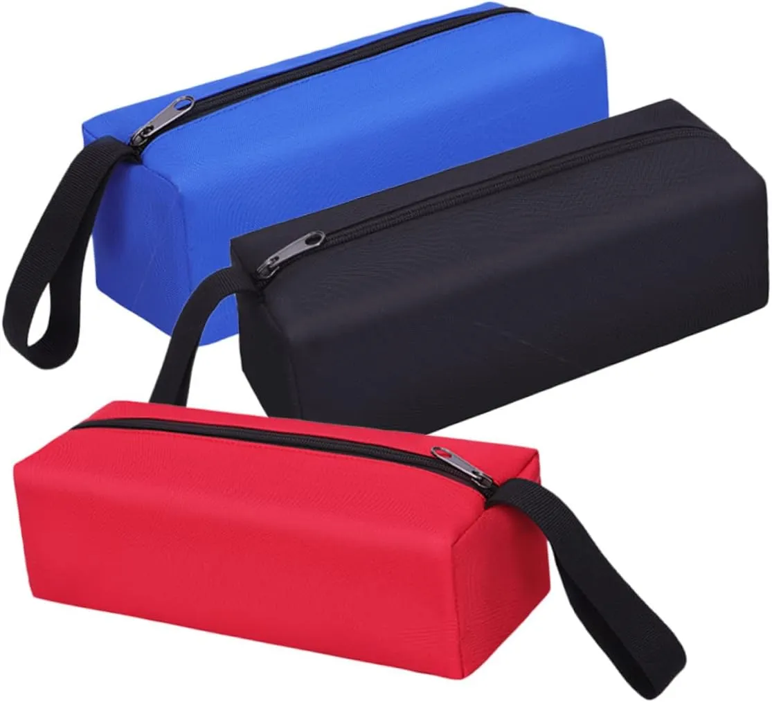 HOMSFOU 4sets Maintenance Tool Bag Small Tool Storage Pouch Zipper Multi-purpose Organizer for 3pcs*4