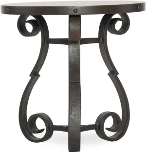 Hooker Furniture Hill Country Luckenbach Metal and Stone End Table