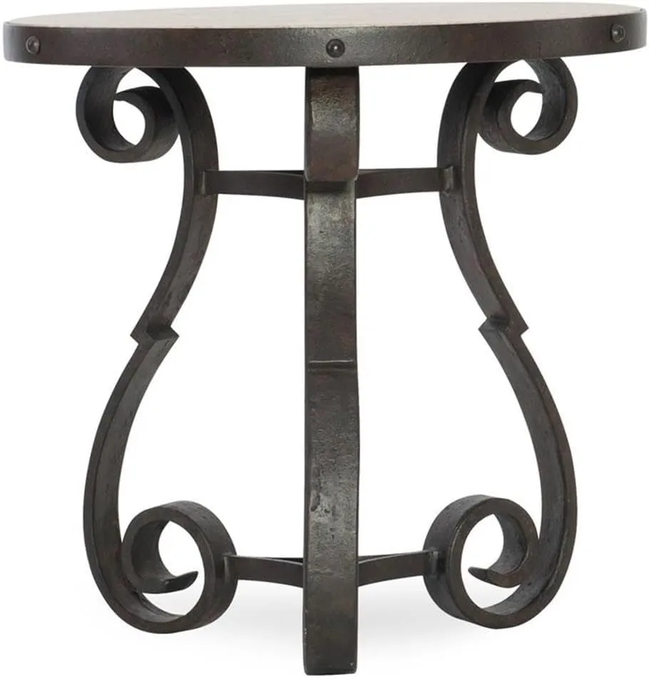Hooker Furniture Hill Country Luckenbach Metal and Stone End Table