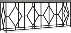 Hooker Furniture Living Room Ciao Bella Metal and Faux Concrete Console Table