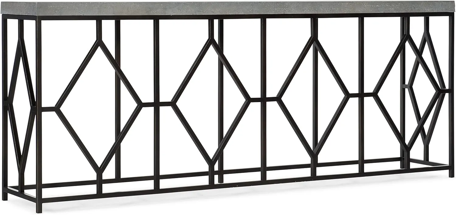 Hooker Furniture Living Room Ciao Bella Metal and Faux Concrete Console Table