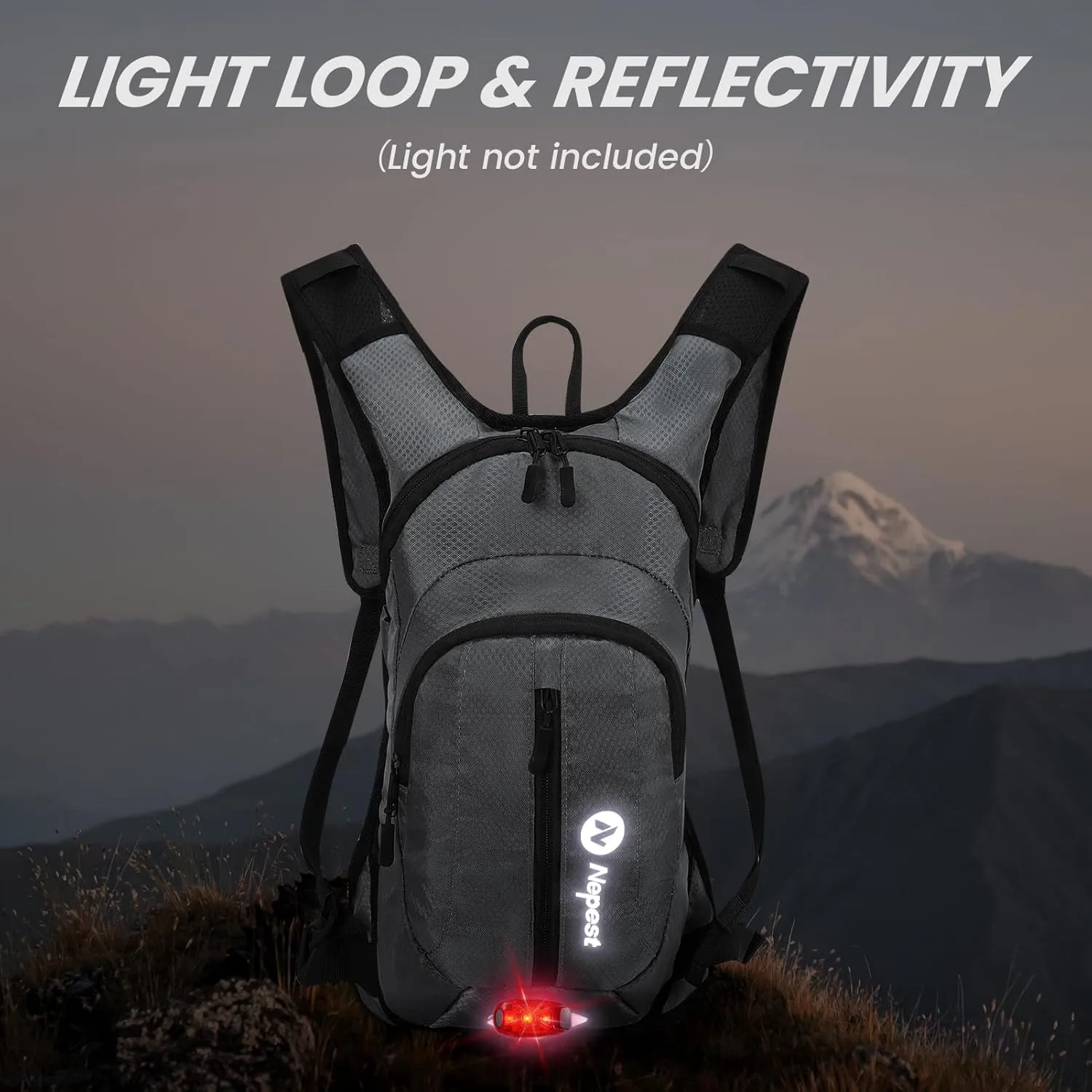 Hydration Pack Backpack for Women & Men, Lightweight Water Backpack with 2L Water Bladder for Hiking Cycling Running Biking