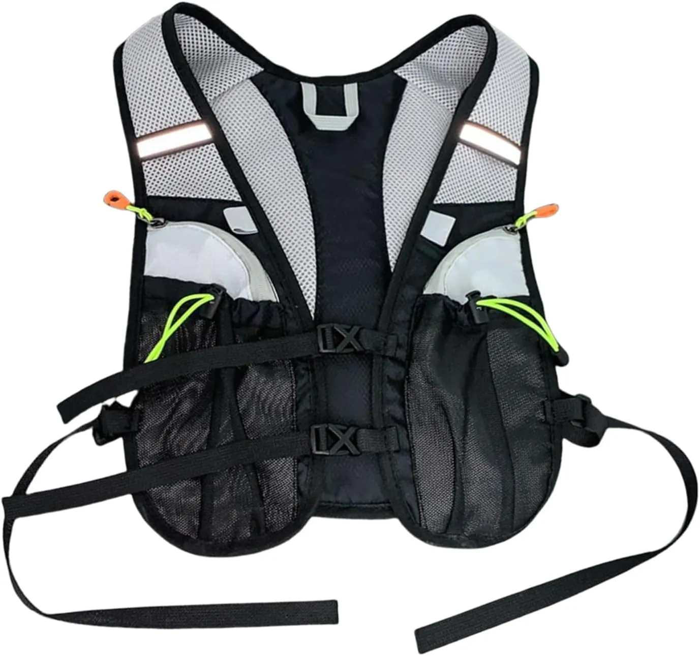 Hydration Vest - Water Pack Vest for Running,Reflective Design Organizer Bag with Multiple Pockets for Trekking, Camping, Cycling, Mountaineering
