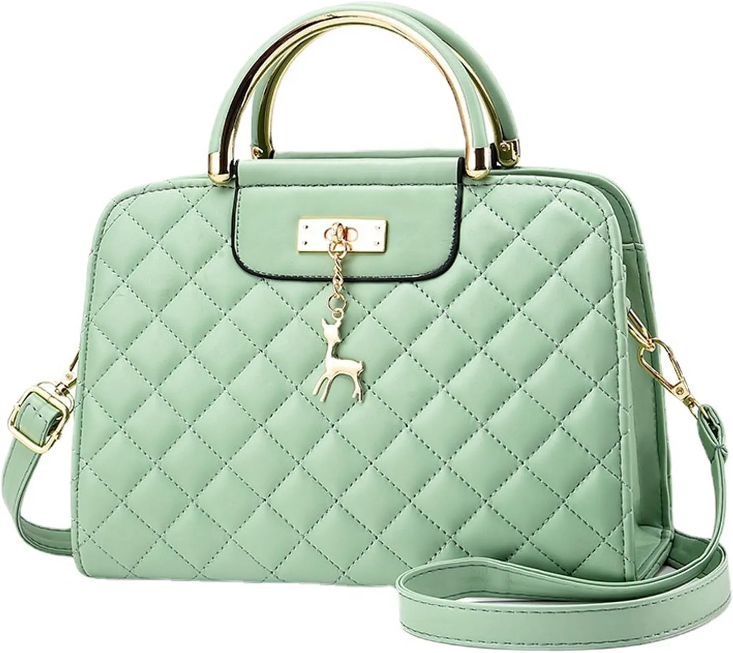 I IHAYNER Purses and Handbags for Women Plaid Satchel Shoulder Bag Top Handle Tote Bag Zipper Crossbody Purse