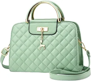 I IHAYNER Purses and Handbags for Women Plaid Satchel Shoulder Bag Top Handle Tote Bag Zipper Crossbody Purse
