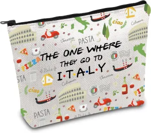 I Love Italy Makeup Bag - Italy Honeymoon & Travel Gift - Welcome & Housewarming Souvenir