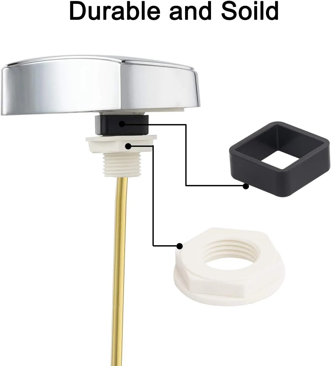 iFealClear Toilet Tank Flush Replacement Compatible with TOTO THU004-CP Trip Lever for St701C St854884, Toilet Handle Replacement, Brass Side Mount Toilet Tank Lever, Chrome-2 Pack