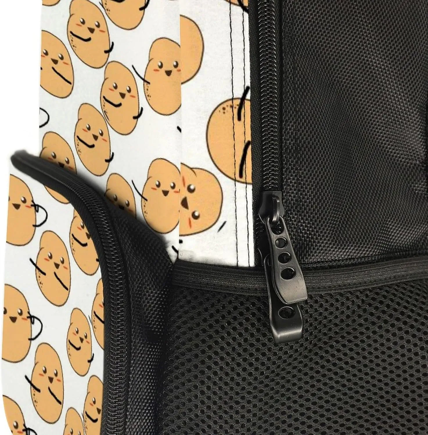 I'm A Potato Cute Potatoes White Pattern Daypack Lightweight Multipurpose Anti-Theft Shoulder Bag Large Capacity Laptop Book Bag Rucksack With Adjustable Shoulder Straps