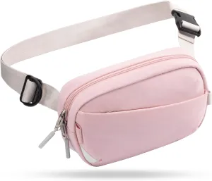 Inateck Sling Bag X-Mini, Durable Fanny Pack with RFID Blocking, Water-resistant Belt Waist Bag with Quick-adjust Strap, Stylish Waist Pack for Men, Women, Travel, Hiking, Cycling, Work, Sports, Pink