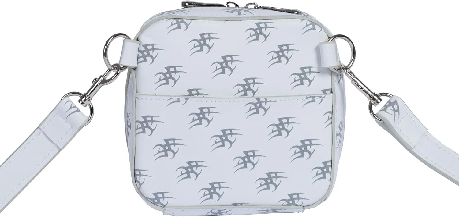 Inclined shoulder bag，Postman's package，Fashion waist pack (white, 5.1in*5.1 * 2.1)
