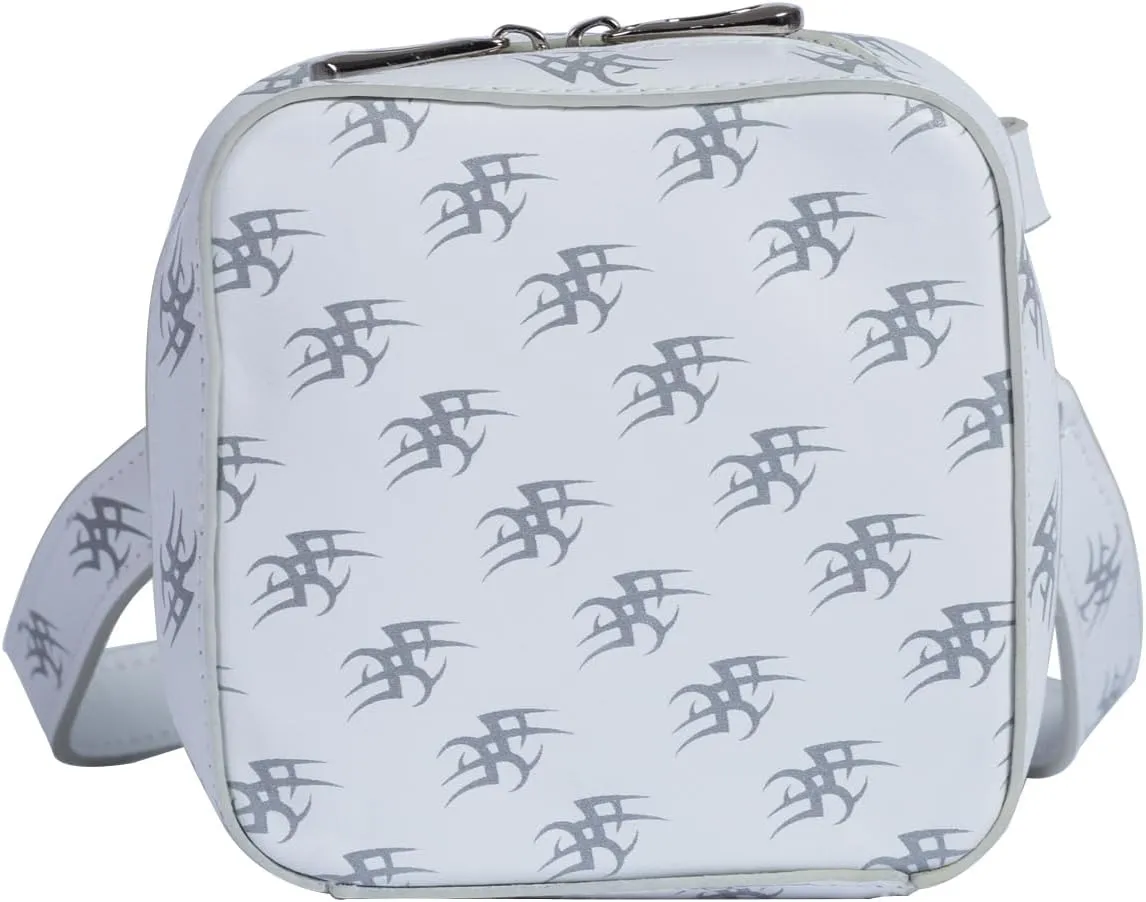 Inclined shoulder bag，Postman's package，Fashion waist pack (white, 5.1in*5.1 * 2.1)
