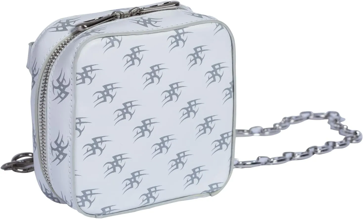 Inclined shoulder bag，Postman's package，Fashion waist pack (white, 5.1in*5.1 * 2.1)
