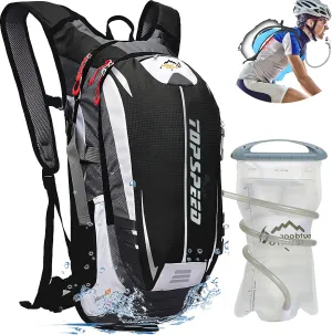 INOXTO Hydration Pack Backpack，18L Hydration Pack Lightweight Water Backpack with 2L Water Bladder Bag Daypack for Hiking Running Cycling Camping Hunting for Women Men