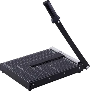ISDIR 12-Inch Guillotine Paper Cutter, 12 Sheet Capacity, Blade Lock & Magnetic Guide, Heavy-Duty Metal Base for Precision Cutting of Cardstock, Photos, and Crafts - Ideal for Home & Office