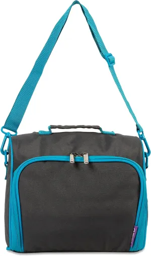 J World New York Casey Small Lunch Bag for Adults. Medium-Size Insulated Lunch-Box for Kids, Grey