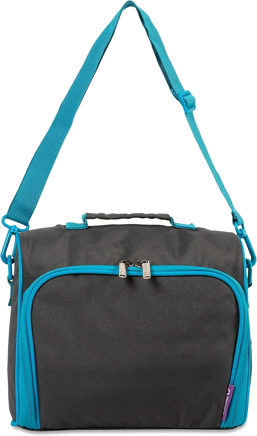 J World New York Casey Small Lunch Bag for Adults. Medium-Size Insulated Lunch-Box for Kids, Grey